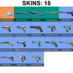 ❤️ 18 SKINS ❤️ 1 KNIFE ❤️ ION ENERGY SWORD ❤️ HIVEMIND SHORTY ❤️ TILDE SHORTY ❤️ ARTISAN GHOST ❤️ JIGSAW GHOST ❤️ PRISM III CLASSIC ❤️ FINESSE CLASSIC ❤️ 0